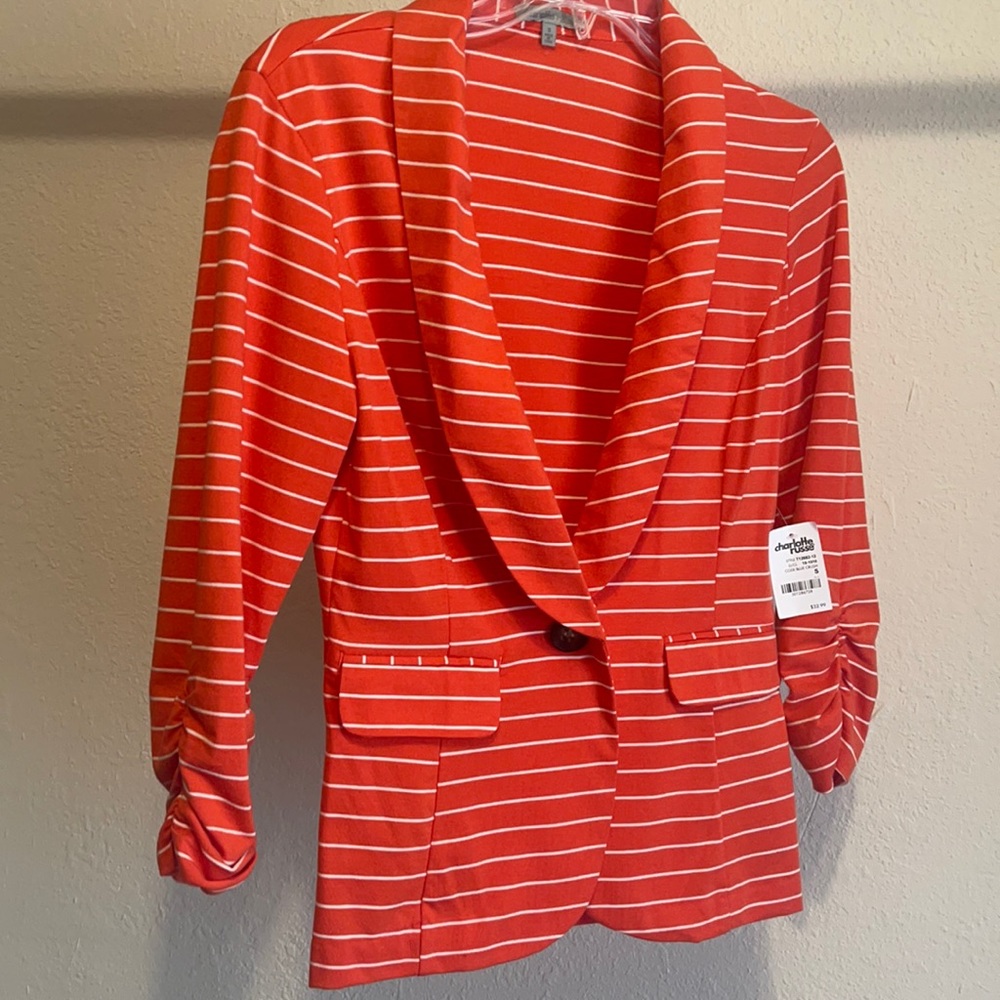 Brand New Peach and White lightweight Blazer